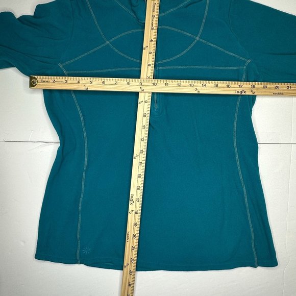 ATHLETA FLEECE ZIP UP JACKET - Size medium. Beautiful teal! - Picture 8 of 11